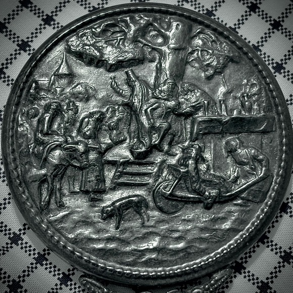 VINTAGE “HANS JENSEN” SILVER PLATE HAND-MIRROR / ‘MADE IN DENMARK’, CIRCA 1940’S - Picture 3 of 6